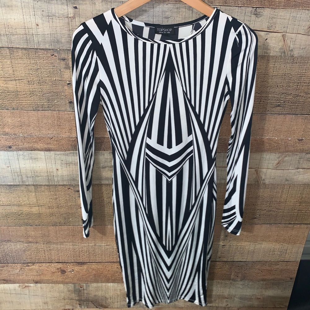 TopShop Striped BodyCon Dress Woman’s 4
